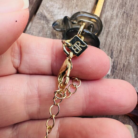 Banana Republic Multi-Tone Lucite Chain-Link Statement Necklace - Picture 3 of 9